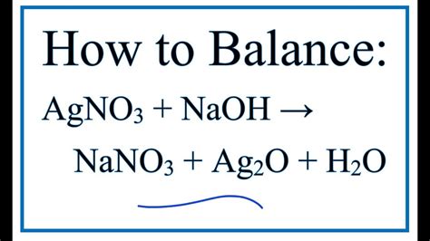 agno3 naoh|AgNO3 + NaOH = Ag2O + NaNO3 + H2O .